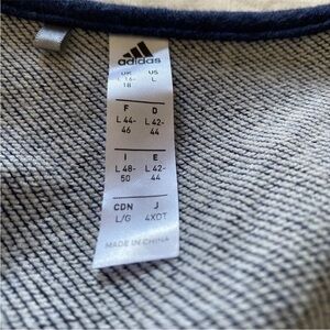 Adidas Shirt Large Blue Women Pullover Long Sleeve Sweater